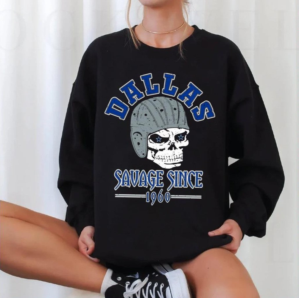 1960 Savage Skull Dallas Cowboys Unisex Sweatshirt