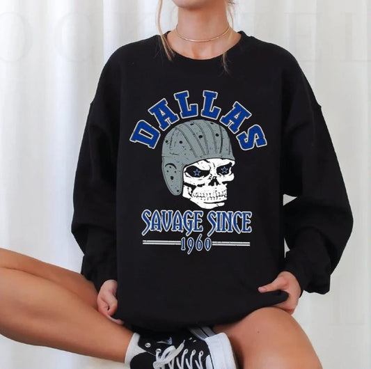 1960 Savage Skull Dallas Cowboys Unisex Sweatshirt