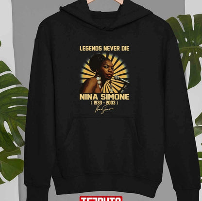 1933-2003 Nina Simone Legend Never Die Vintage Unisex T-Shirt