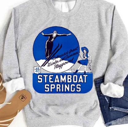 1940s Steamboat Springs Colorado Unisex Sweatshirt