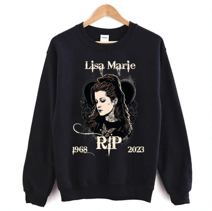 1968 2022 Lisa Marie Presley Rip Rest In Peace Memorial Unisex Sweatshirt