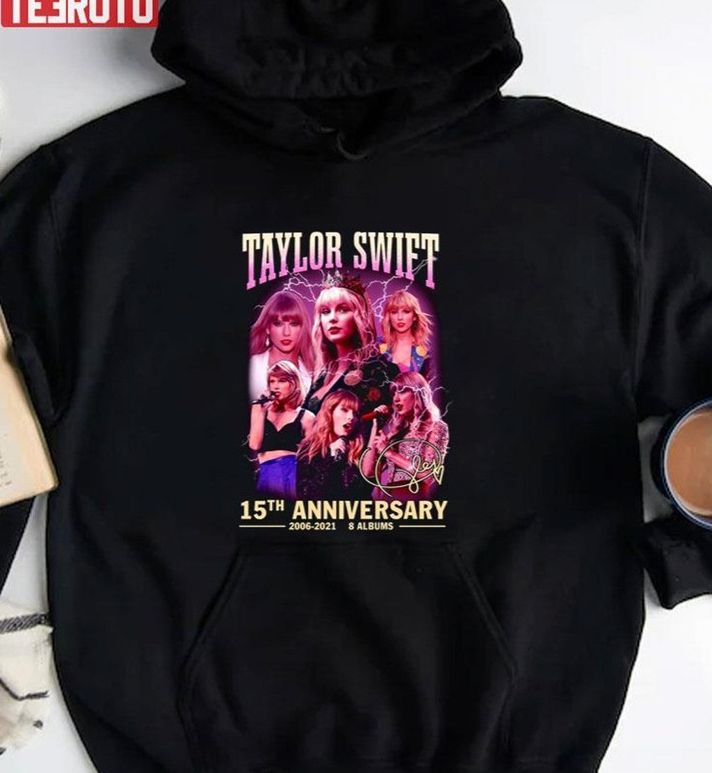 15th Anniversary Ts Taylor Swft 2006-2021 Vintage Retro Unisex T-shirt