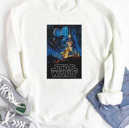 1977 Star Wars Movie Poster New Cotton T-Shirt