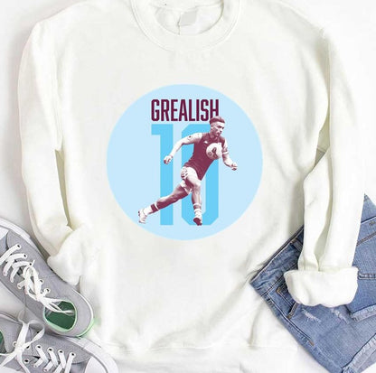 #10 English Football Sport Jack Grealish Art Unisex Hoodie