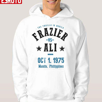1975 Philippines Ali Vs Frazier The Thrilla In Manila Unisex Hoodie