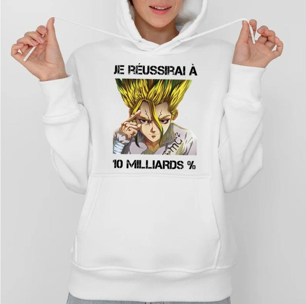 10 Milliards Senku Ishigami Japanese Anime Manga Dr Stone Unisex Hoodie