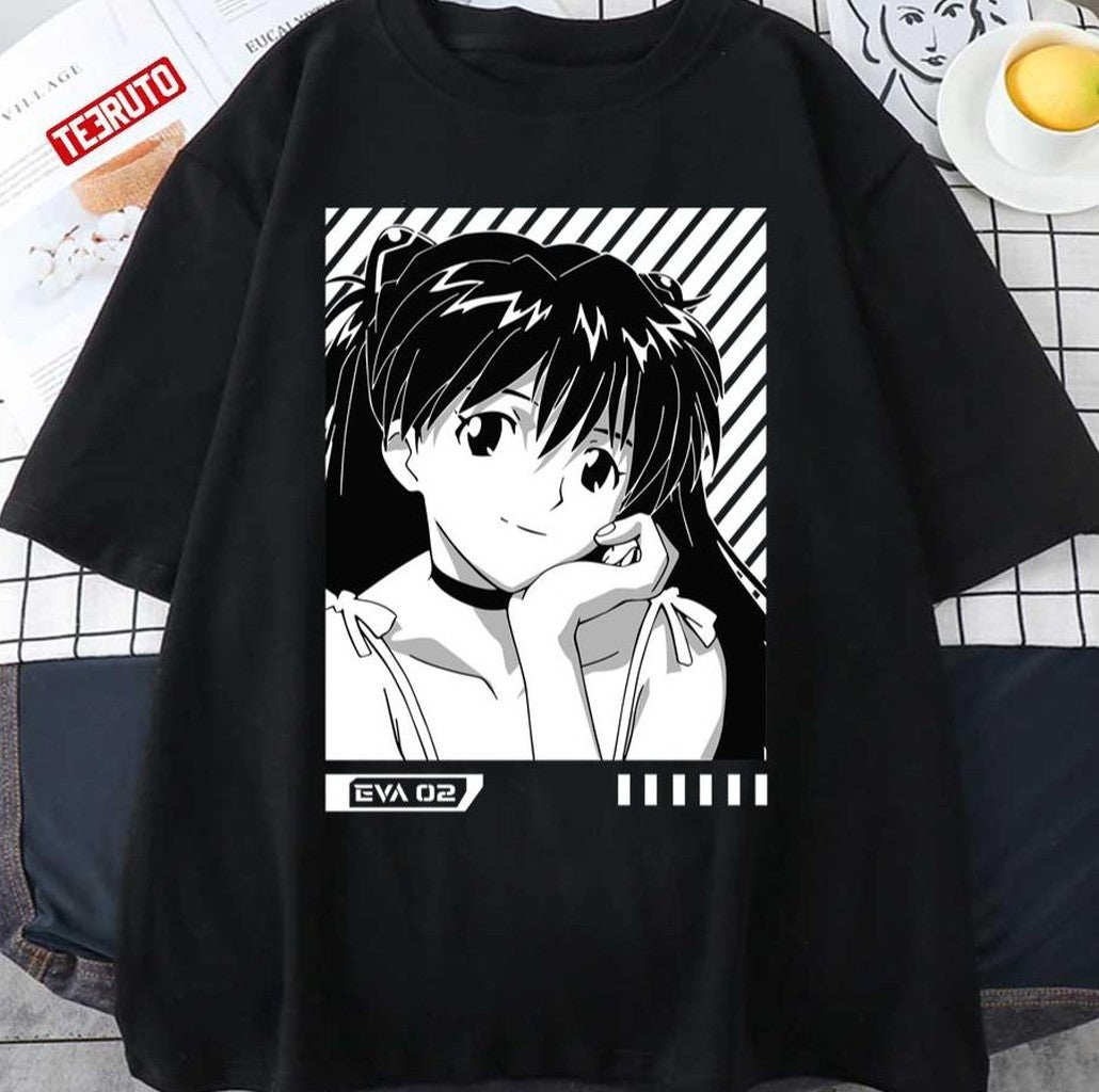 02 Asuka Langley Soryu Neon Genesis Evangelion Retro Style Unisex T-Shirt
