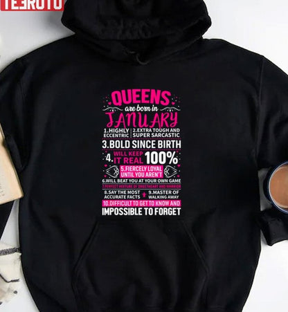 10 Notes About Queens Are Born In January Unisex Sweatshirt
