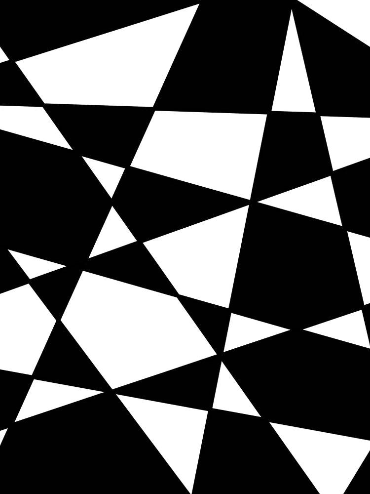 Abstract Mosaic Black and White Contemporary