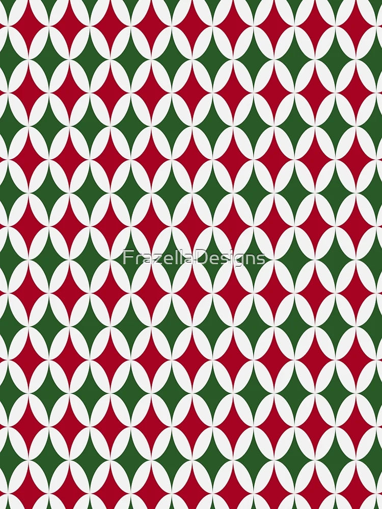 Festive Christmas Oval and Diamond