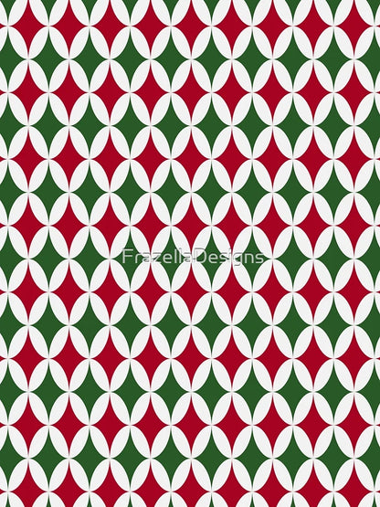 Festive Christmas Oval and Diamond