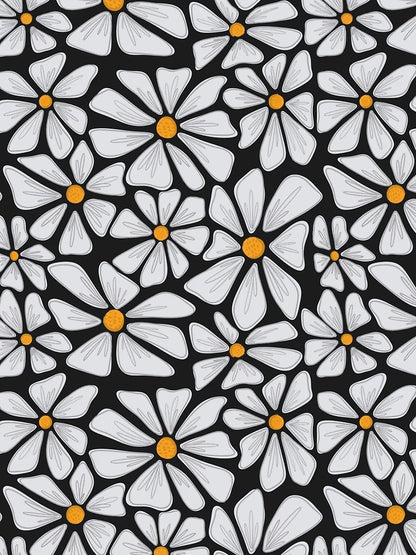 Doodle Daisies - Black