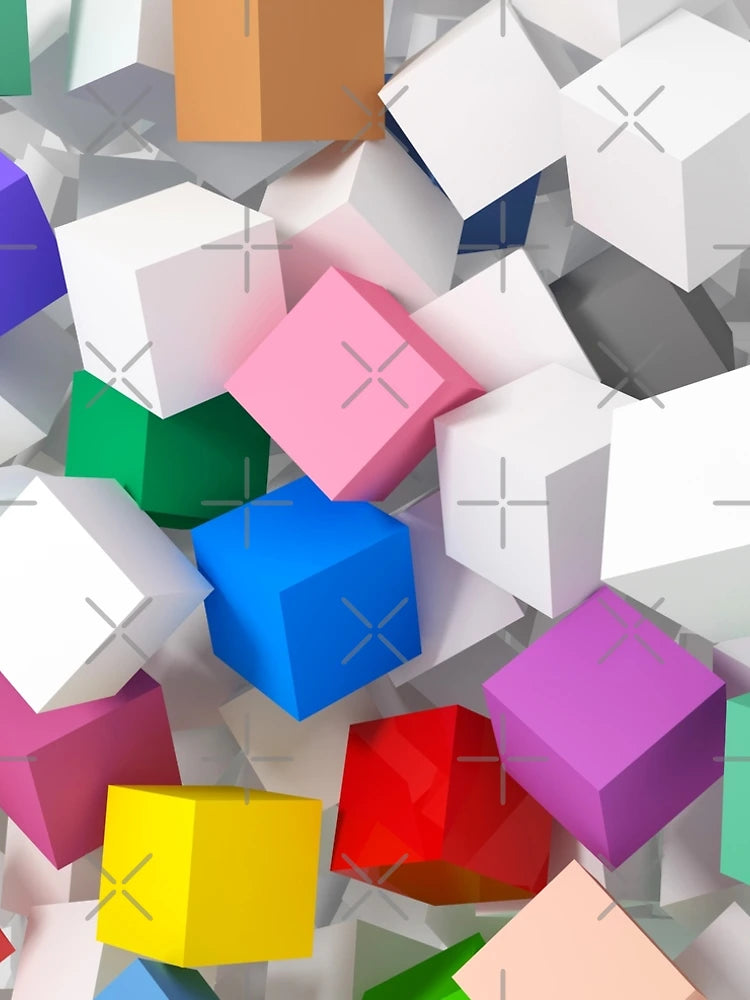 3D colored Candy cubes