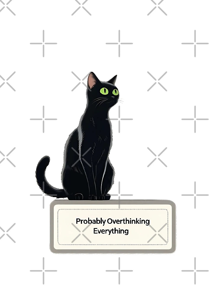 Overthinking Cat Black Cat Overthinking Probably Overthinking Cat Anxious Cat