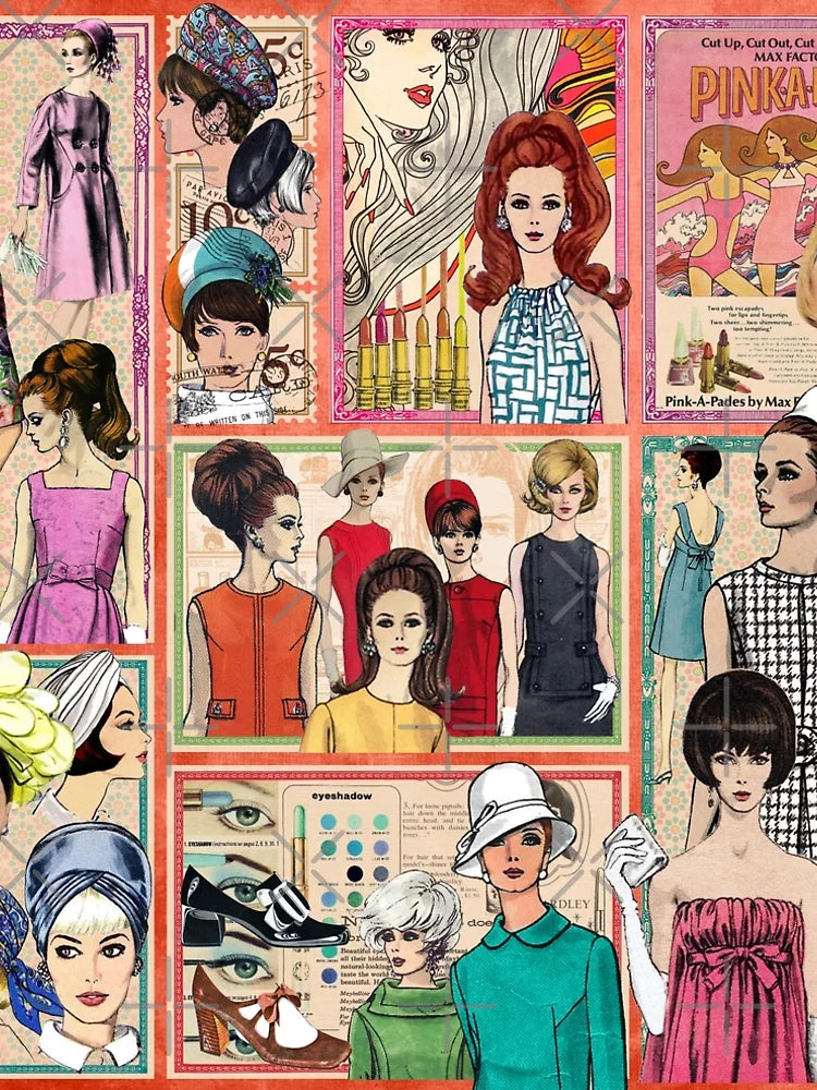 60s Fashion Collage