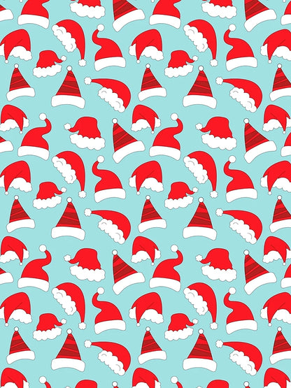 Adorable Christmas Santa Hats - Light Blue