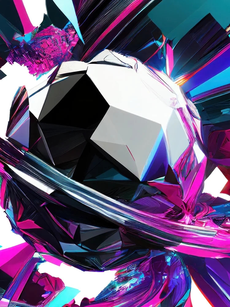 Abstract colorful shaped 3D