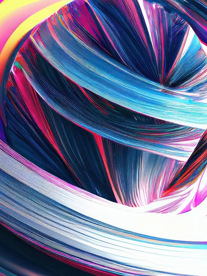 Abstract colorful shaped 3D