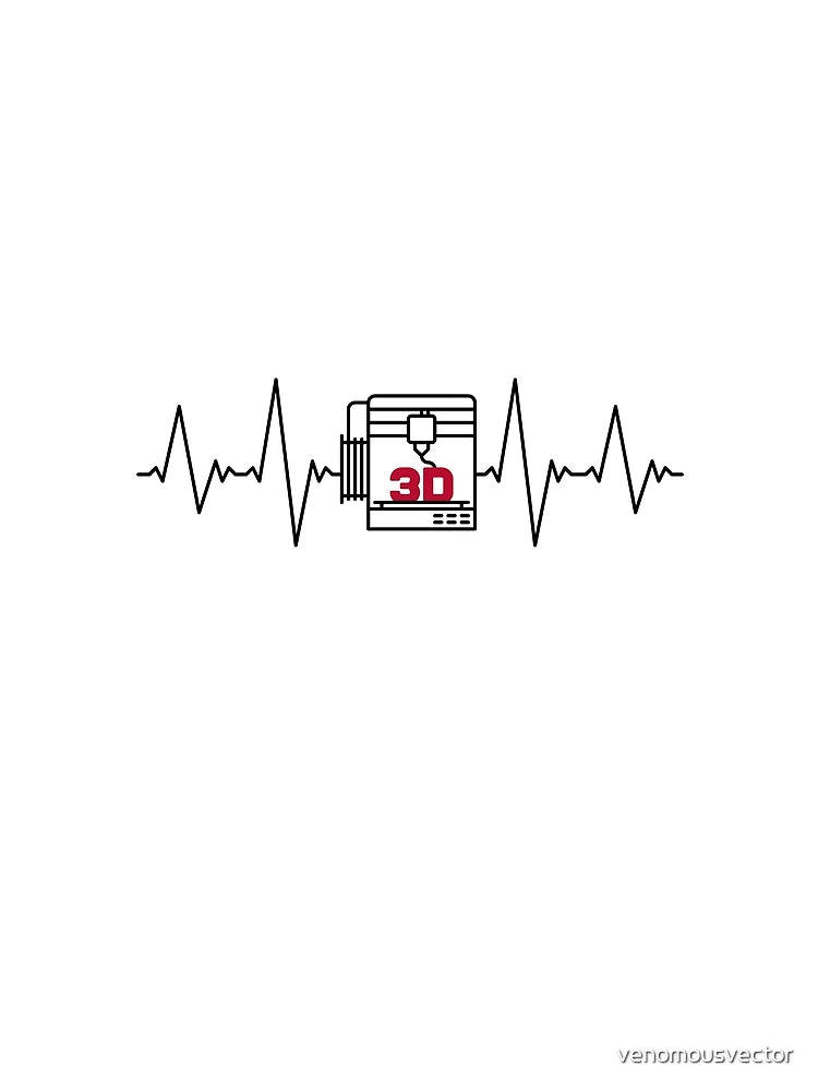 3D Printing EKG Heartbeat - 3D Printer Pulse Line minimal design