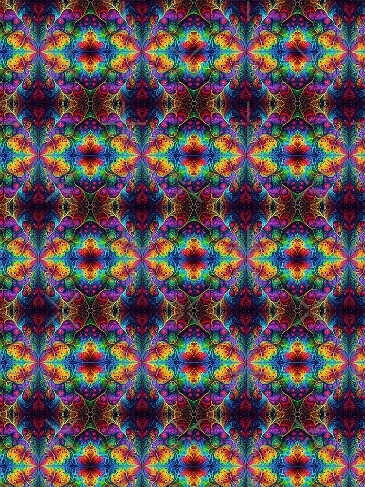 A.I. Fractal Butterfly Tile 0368 FunFractals ChromaDepth 3D