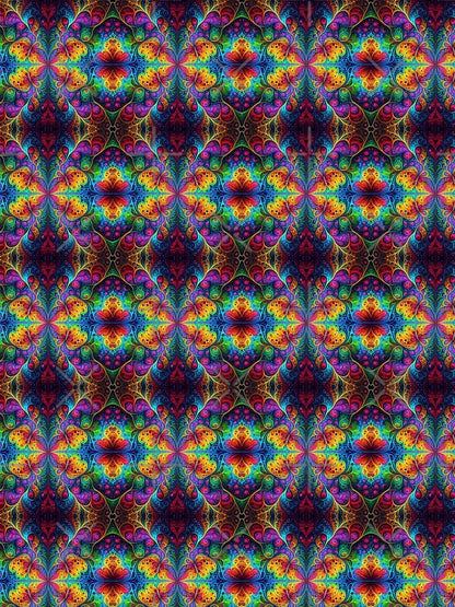 A.I. Fractal Butterfly Tile 0368 FunFractals ChromaDepth 3D