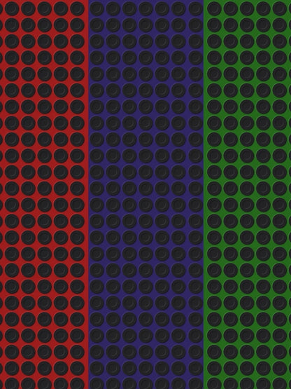 3d Circle Pattern on Spartan Crimson, Deep Koamaru, Green