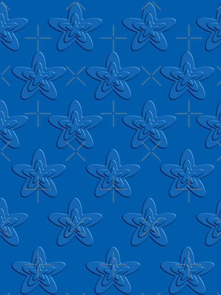 3D Stars Cobalt Blue Background