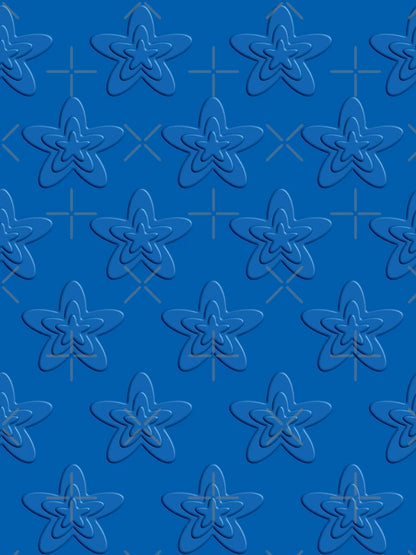 3D Stars Cobalt Blue Background