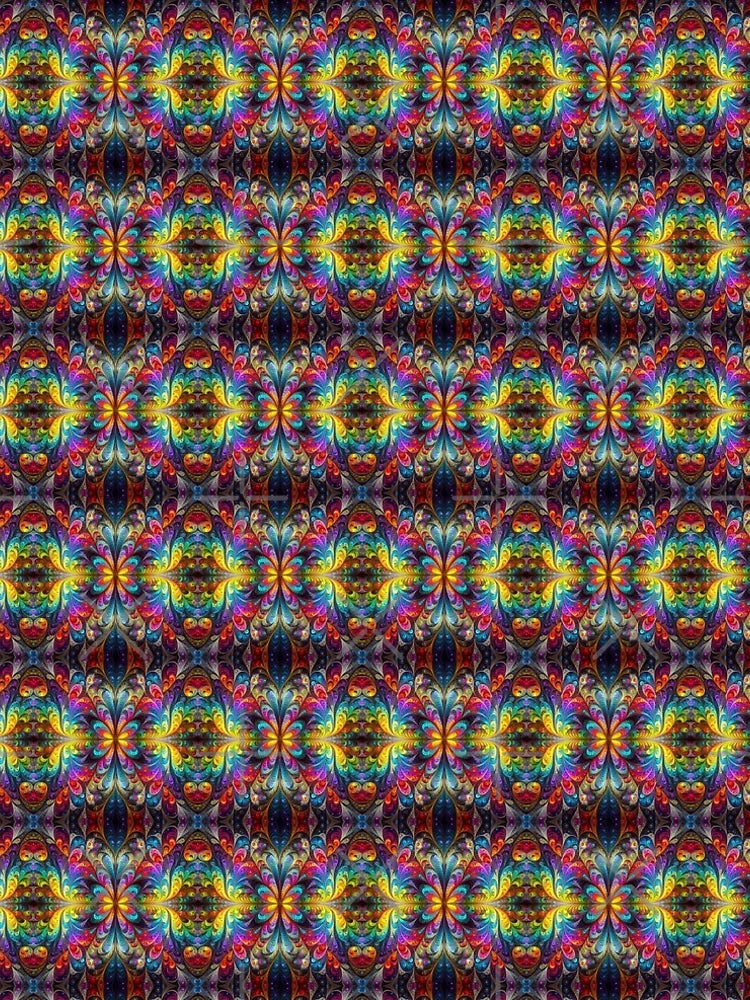 A.I. Fractal Butterfly Tile 0359 FunFractals ChromaDepth 3D