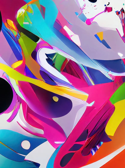 Abstract colorful shaped 3D