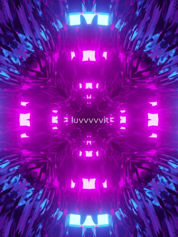 3D Neon Pink Abstract Art Effect