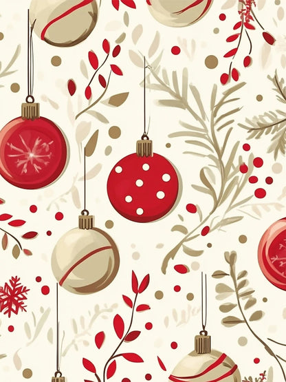FestivChristmas Season Patterne Christmas Holly and Pine Pattern