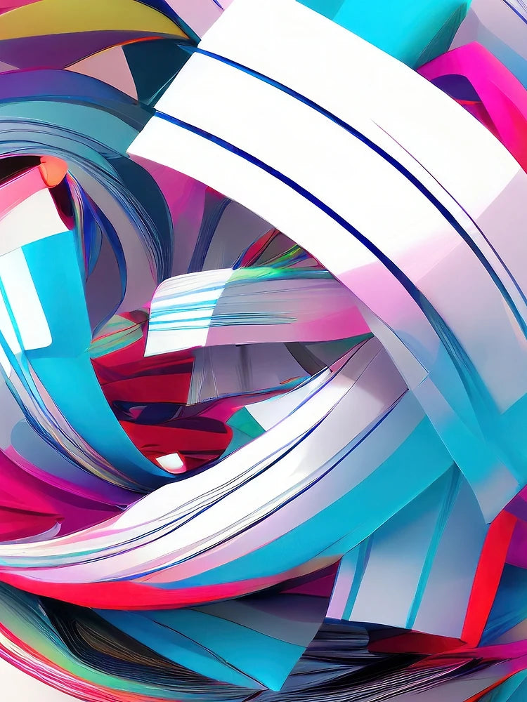 Abstract colorful shaped 3D