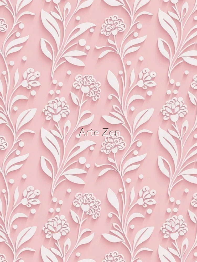 Elegant 3D Papercraft Floral Pattern