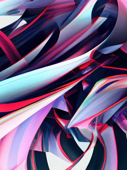 Abstract colorful shaped 3D