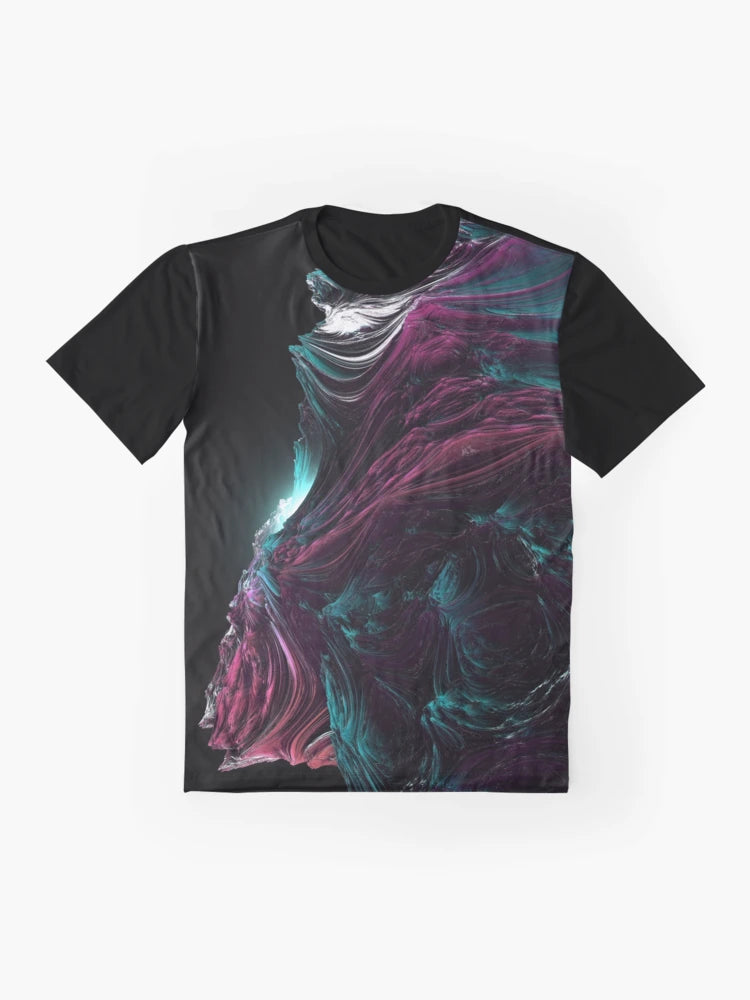 Abstract 3D image of emerald and purple color.