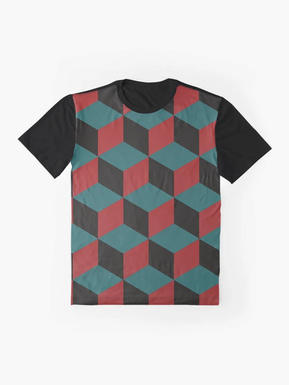 3D Illusion Cubes - Teal, Black, Red