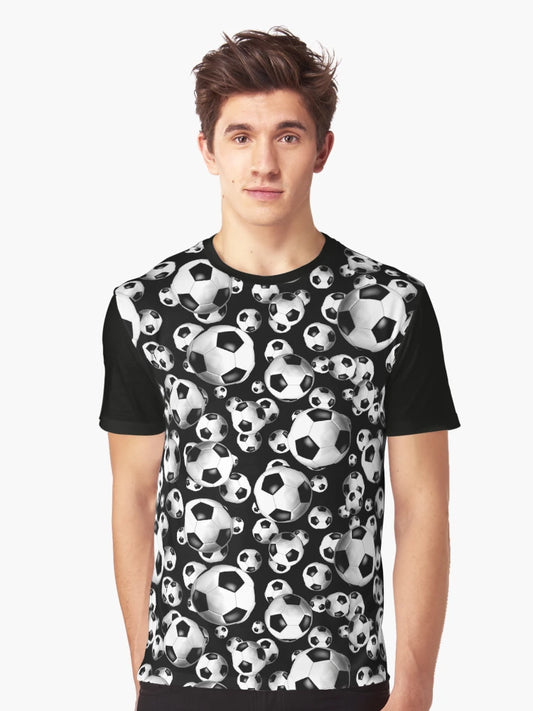 3D look soccer balls pattern