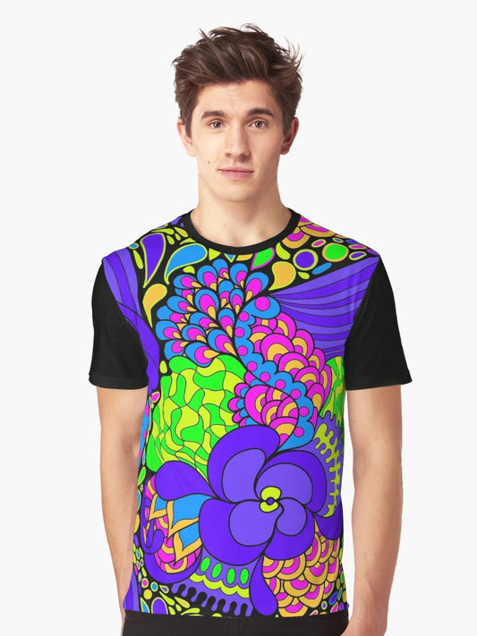 60s hippie psychedelic pattern