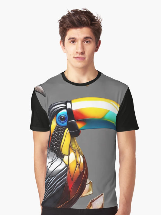 Engraved Glass Toucan