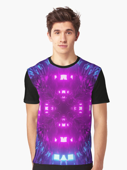 3D Neon Pink Abstract Art Effect