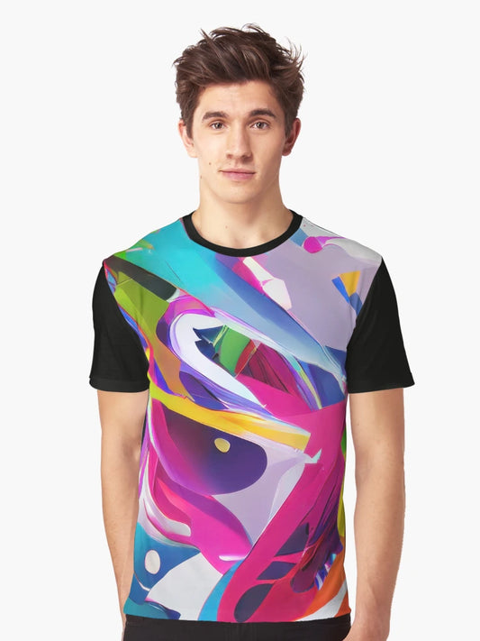 Abstract colorful shaped 3D