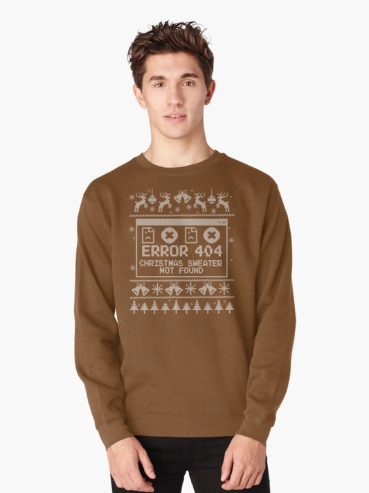 Error 404 Christmas Sweater Not Found Ugly Christmas Jumper Knitted Red