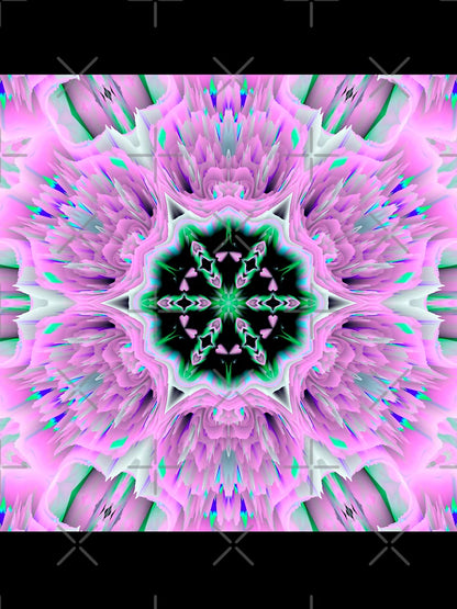 3d mandala purple flower