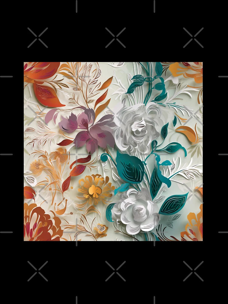 3D paper illustration of floral arrangement in shades of lavender and pink