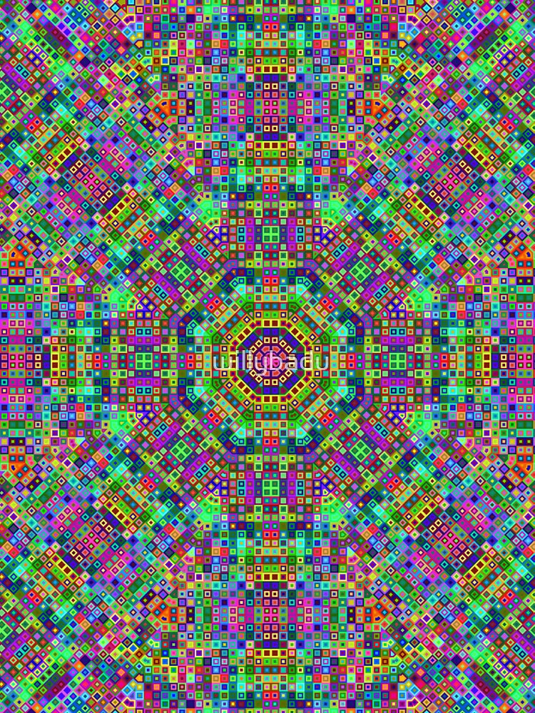 3D Micro Universe Blocks Rave Love Black Light Mandala