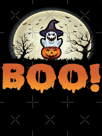 Evil Pumpkin Ghost Boo Halloween