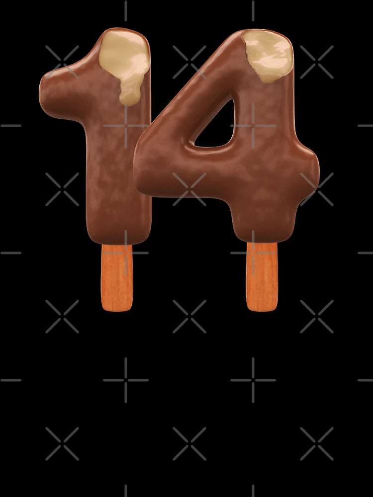 14 Ice Cream Fourteen Number 3d Chocolate