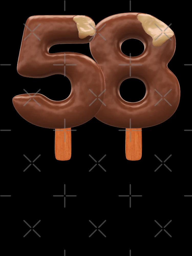 58 Ice Cream Fifty Eight Number 3d Chocolate