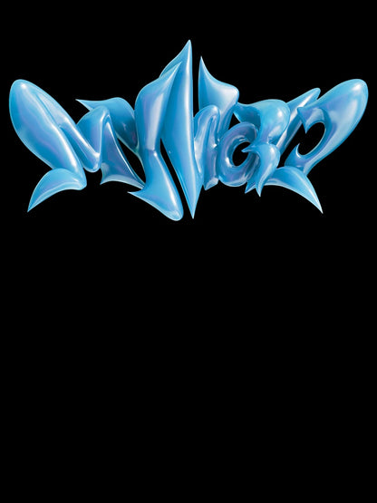aespa - MY WORLD - 3D Logo (Blue)